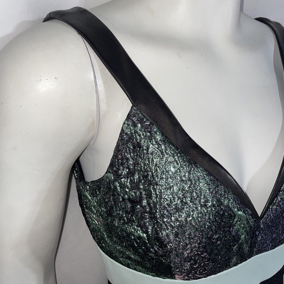 J Mendel V Neck Party Cocktail Mini Dress Black Size XS - Picture 3 of 8